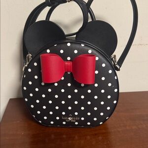 Kate Spade Black and Red Polka Dot Crossbody Bag set with wallet